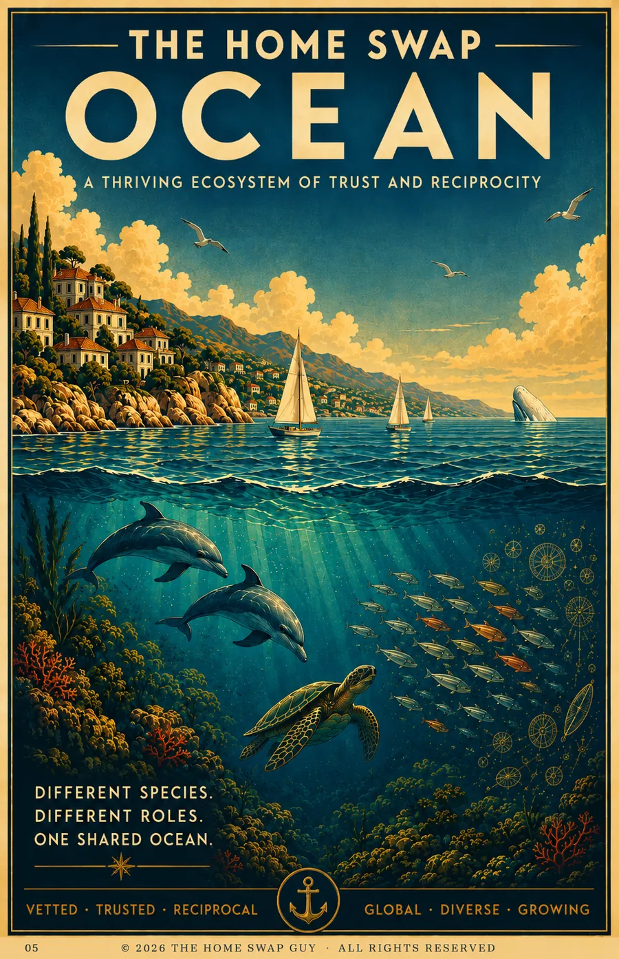 THE HOME SWAP OCEAN — illustrated page from The Home Swap Guy's Home Swapping In Depth guide (page 5 of 30)